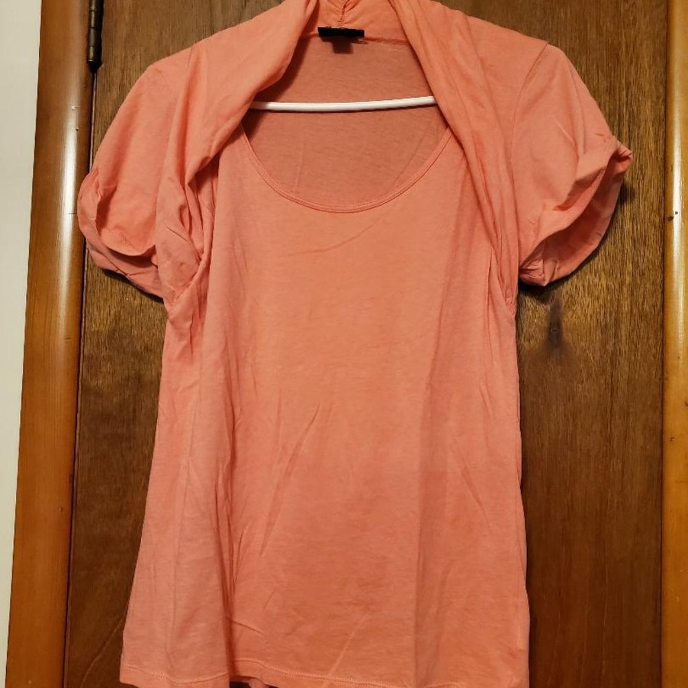 WOMEN'S DKNY SHIRT - CORAL - SIZE LARGE